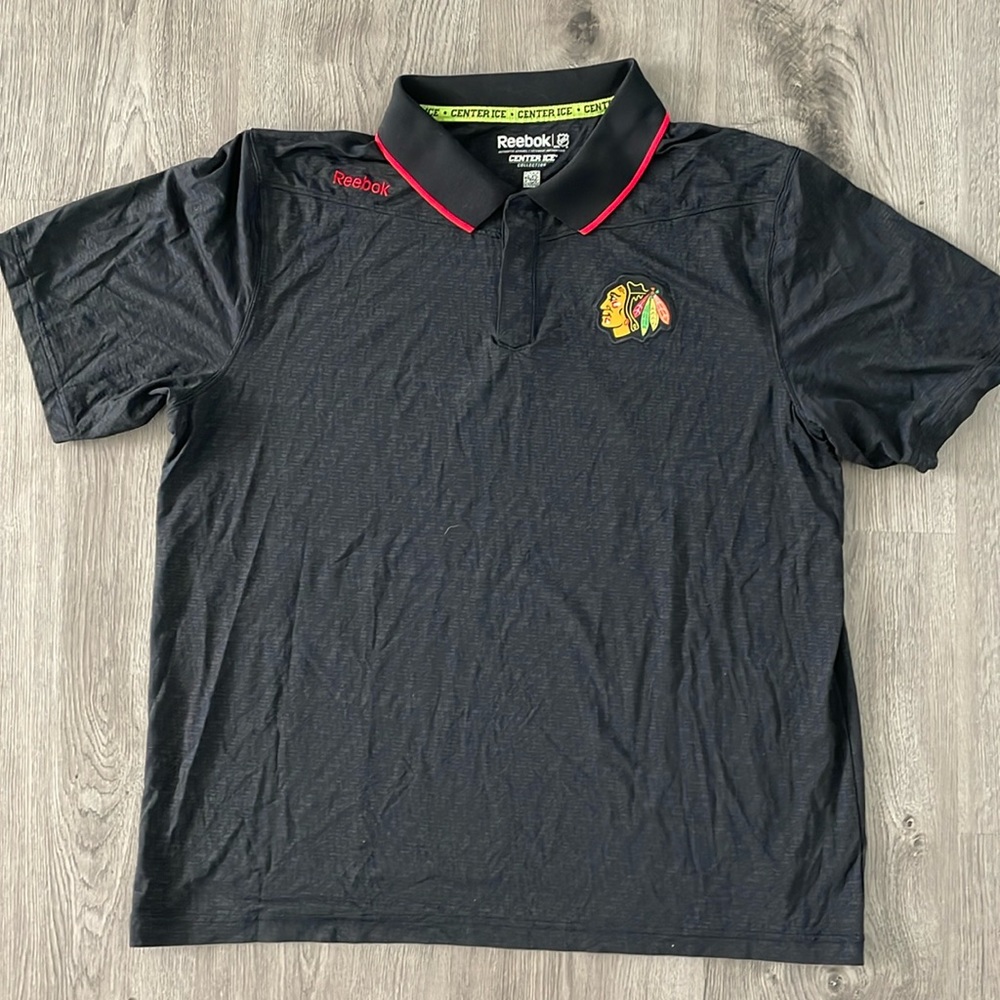 NWOT Reebok Chicago Blackhawk Collared Shirt